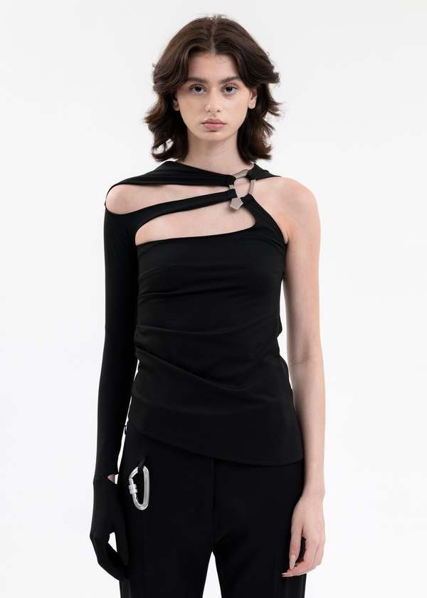 Heliot Emil AERATE TOP - BLACK | Garmentory