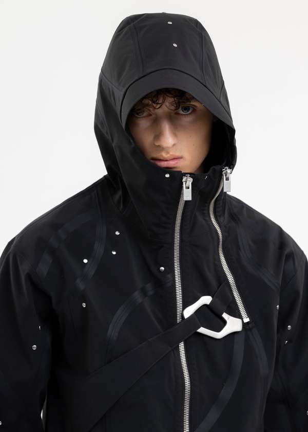 Heliot Emil CLOISTERD TECHNICAL JACKET - BLACK | Garmentory