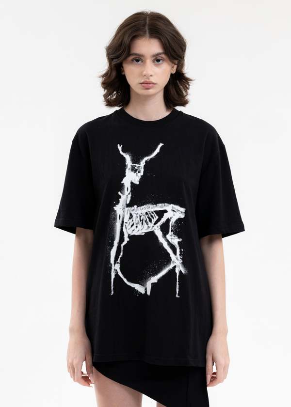 HELIOT EMIL Black Outline Logo T-Shirt Heliot Emil