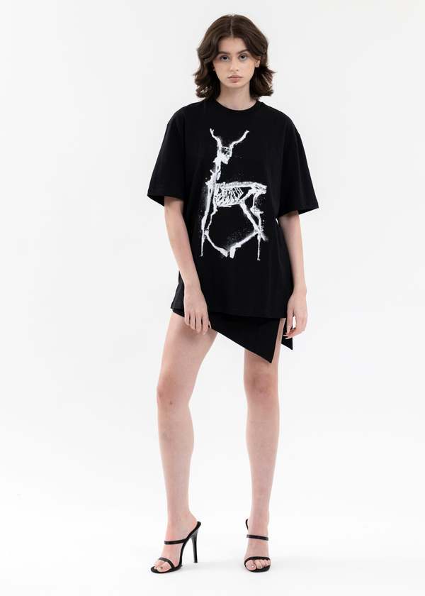 Heliot Emil DELUGE PRINT T SHIRT - BLACK | Garmentory