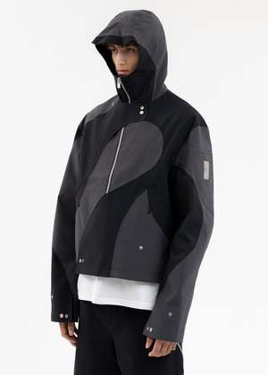 heliot emil trident フーデッドジャケット size48 Heliot Emil TRIDENT TECHNICAL JACKET - BLACK | Garmentory