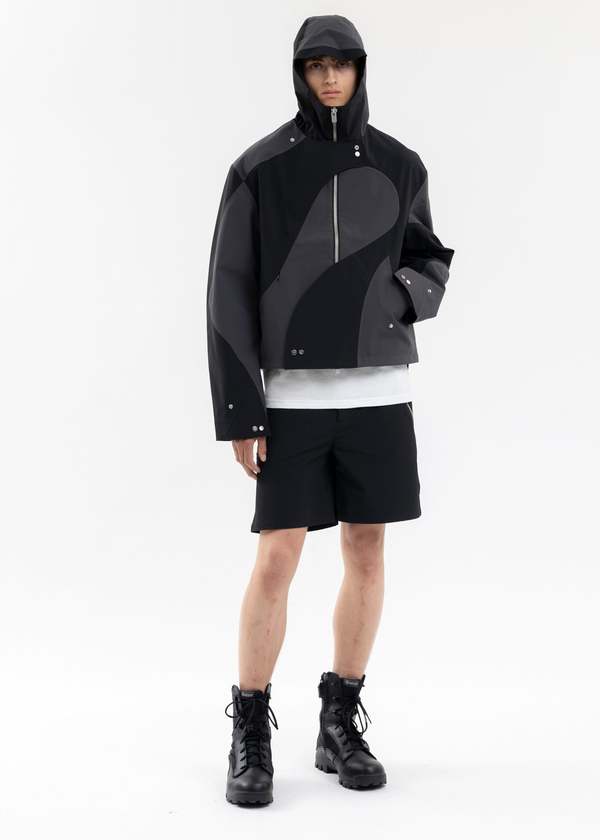 Heliot Emil TRIDENT TECHNICAL JACKET - BLACK | Garmentory