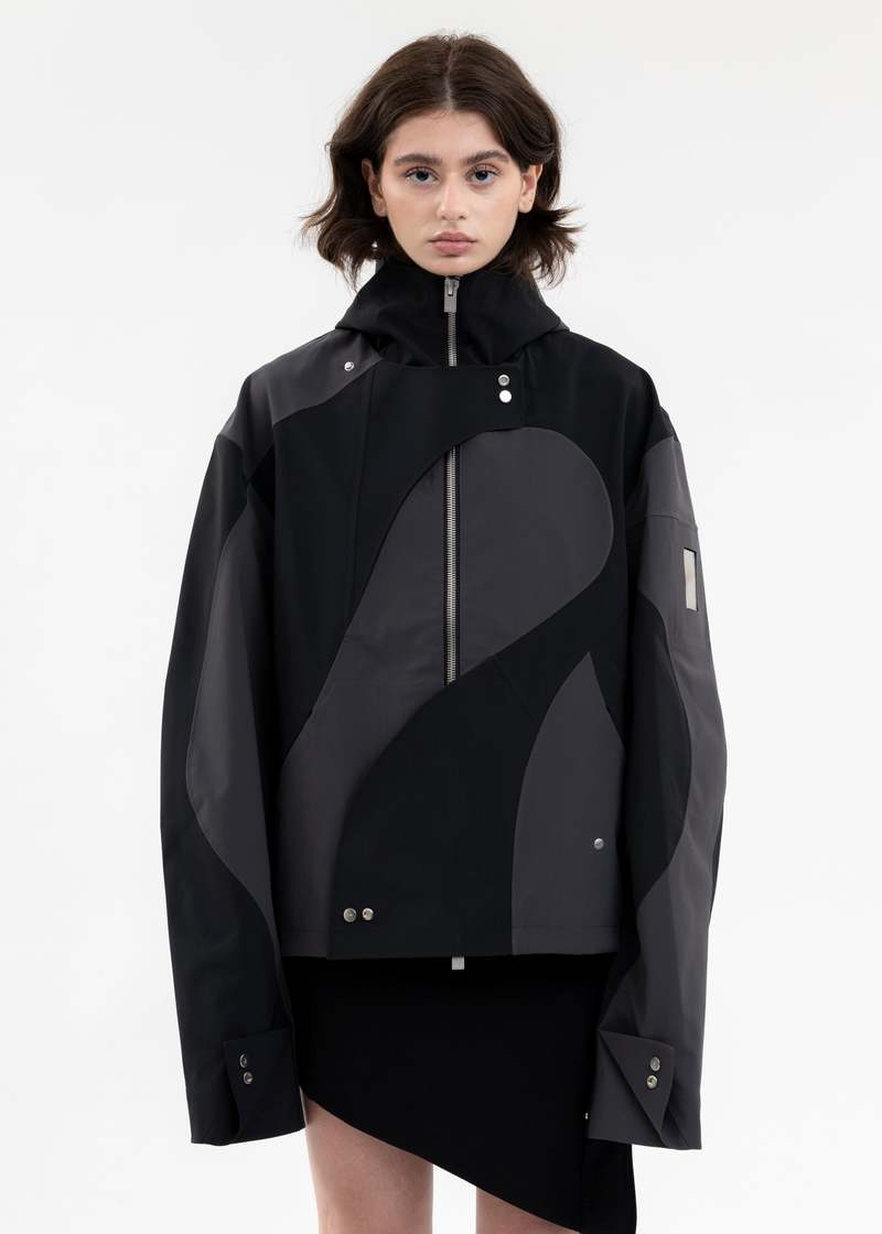 Heliot Emil TRIDENT TECHNICAL JACKET - BLACK | Garmentory