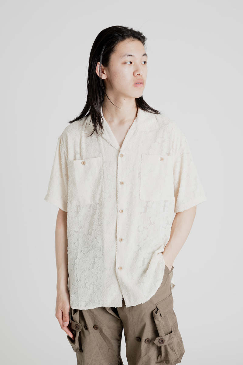 ANDERSSON BELL Bali Sheer Open Collar Shirt - Ecru | Garmentory