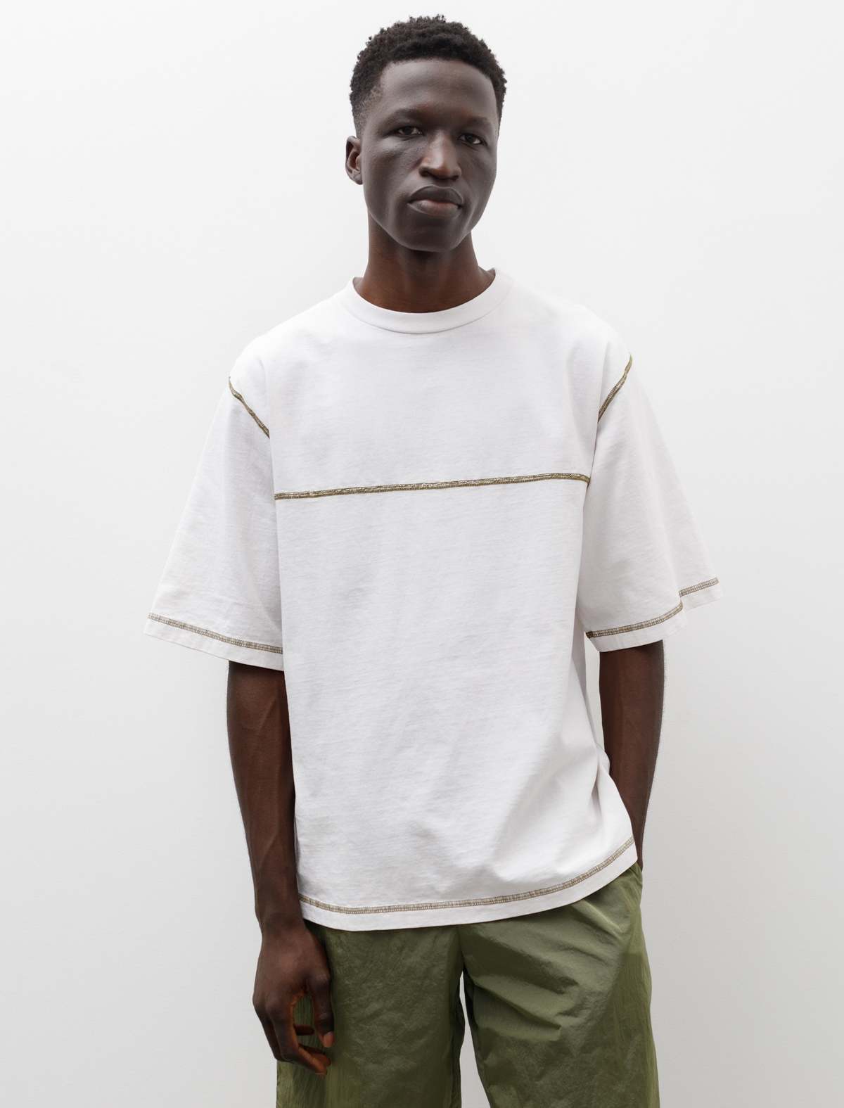 Paa Half Sleeve Flatlock Tee Vapor t-shirt -White | Garmentory