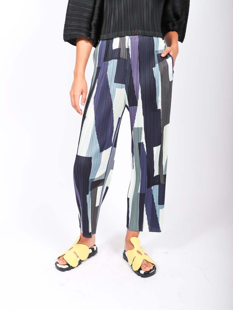 Pleats Please by Issey Miyake Path Pants - Monochrome Pleats Please by Issey Miyake Path Pants - Monochrome