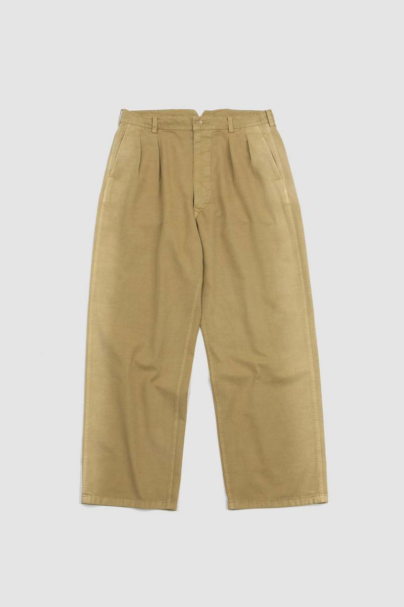 Auralee Finx Natural Gabardine Pants - Fade Beige | Garmentory
