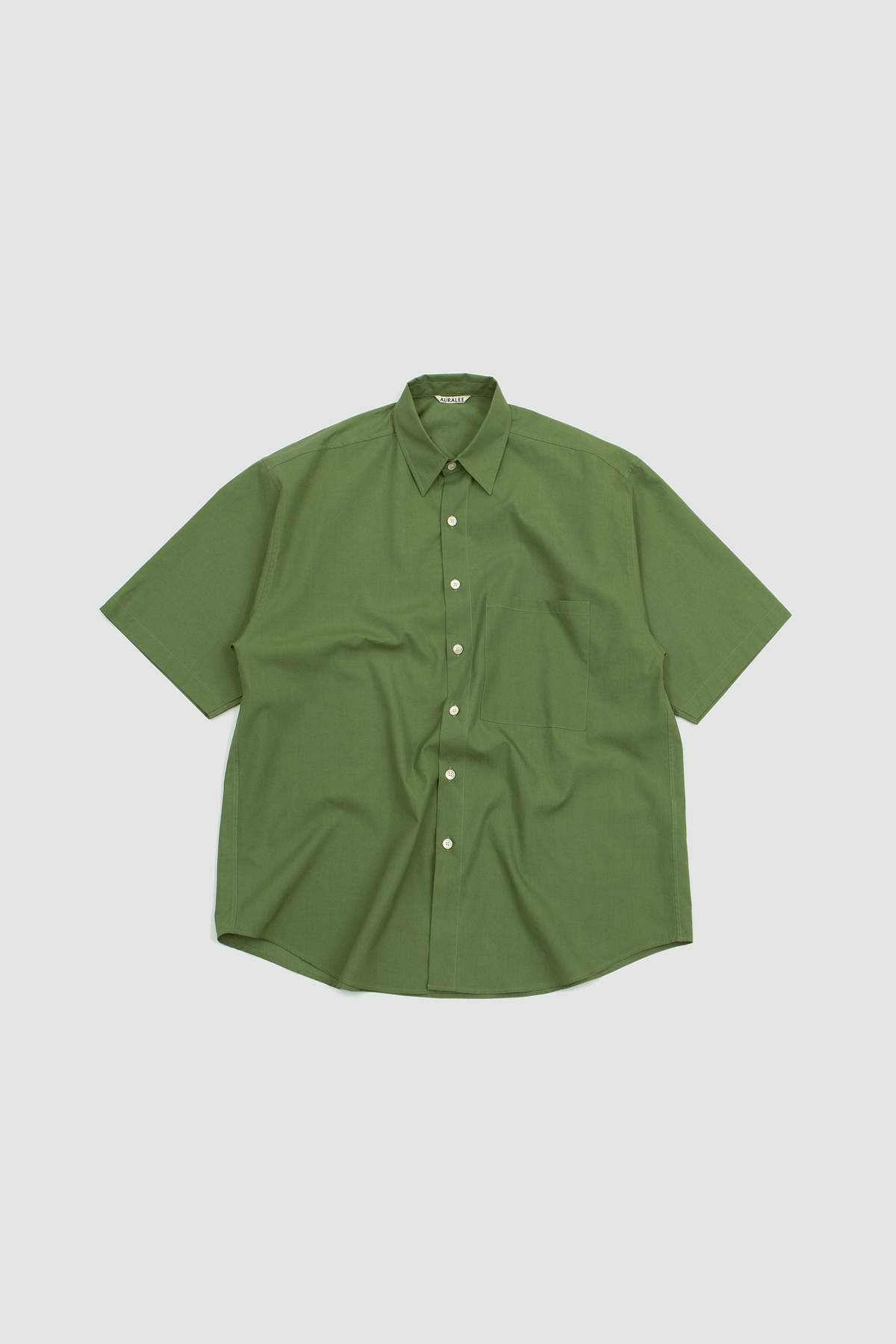 トップス AURALEE WASHED FINX TWILL HALF SHIRT AuraleeWashedFinxTwillBigHalfS