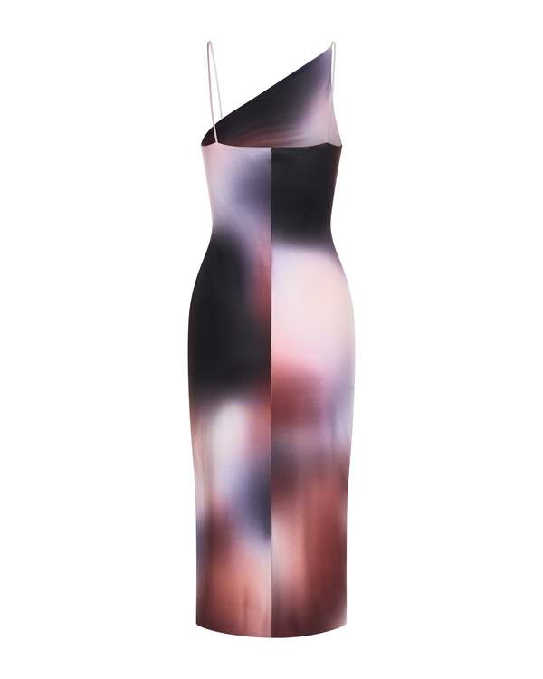 heat map bodycon dress White Body Map Print Open Back Bodycon Maxi Dress