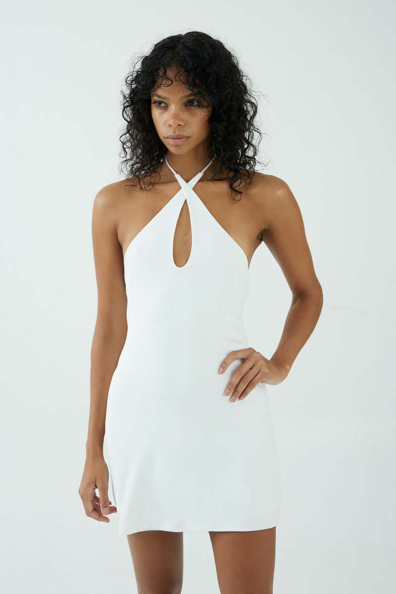strapless white midi dress Talena Strapless Midi Dress | White | Womens