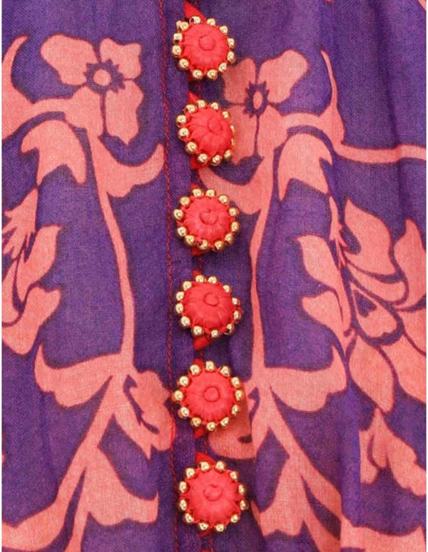 Zimmermann Raie Swing Maxi Dress Purple Red Floral