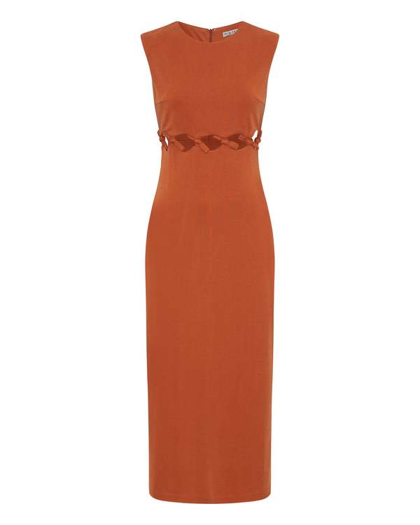 open lace back dress Women's Emmet Tank in Solar Orange Ombre by Yfb