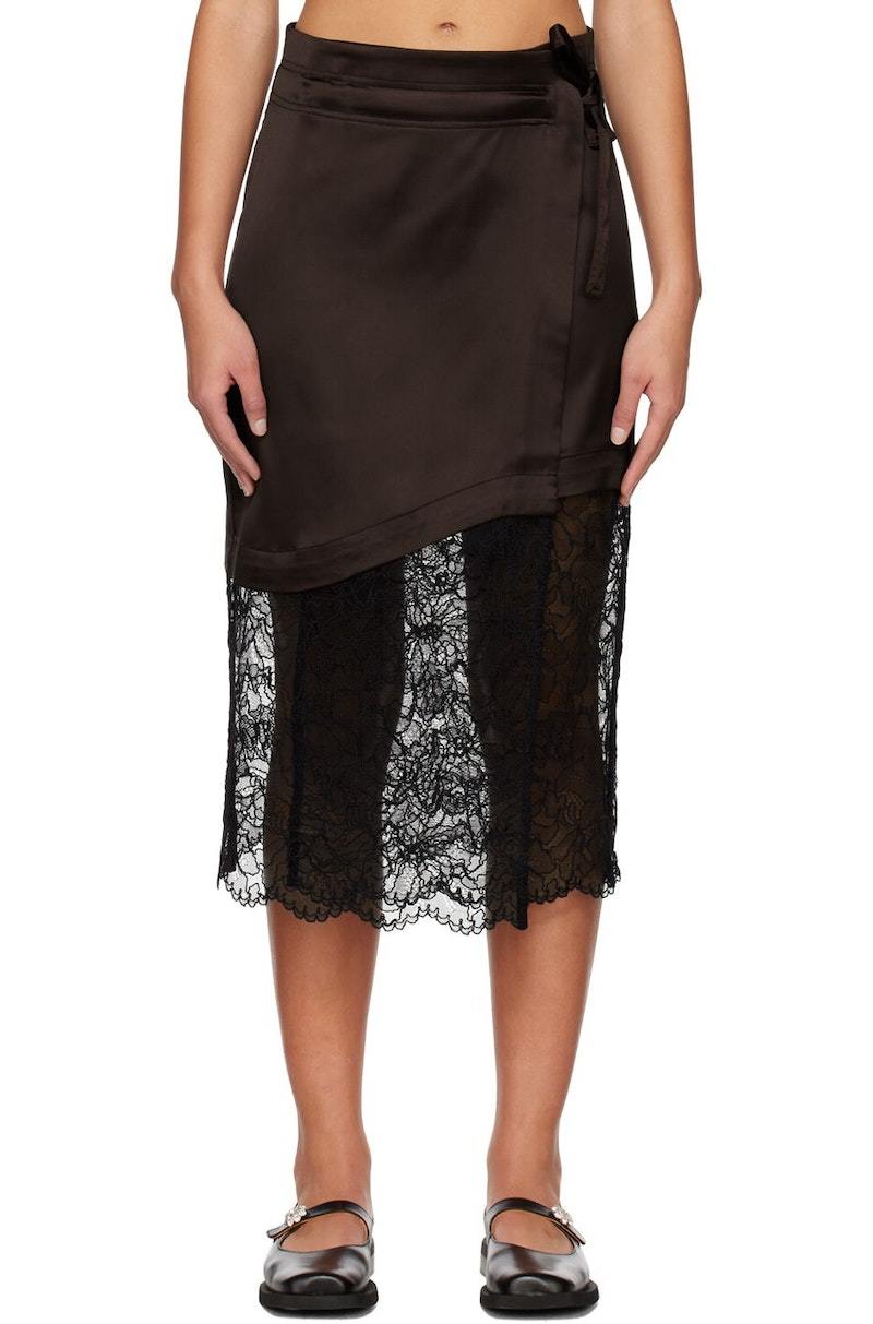 【関税＆送料込み】Ganni Tweed Midi Skirt Leopard Leopard Cotton Tweed Midi Skirt | GANNI US