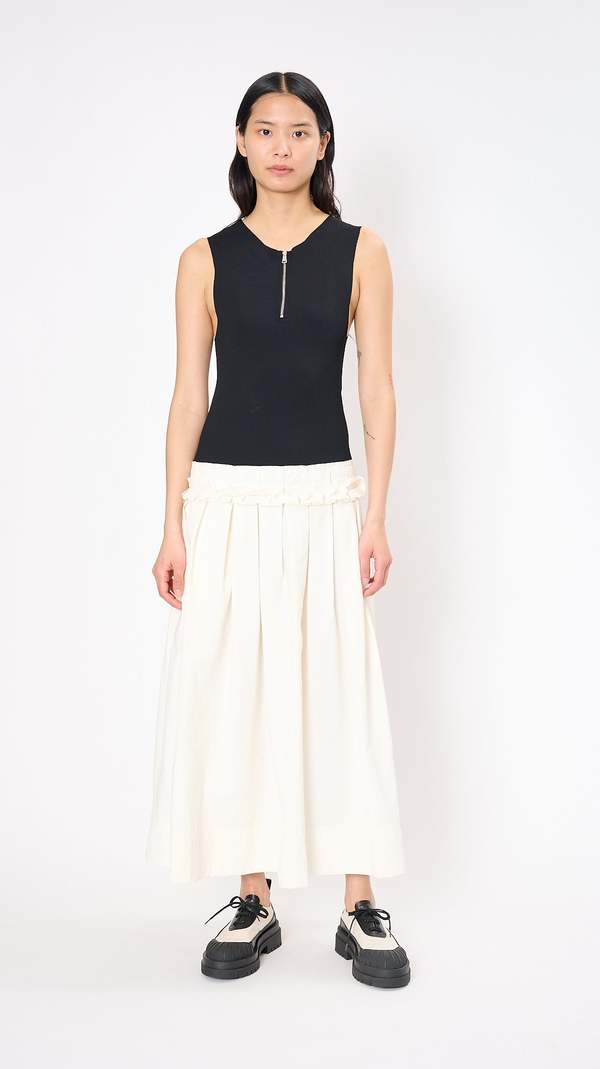 Plan C Drop-waist Dress - Black/Cream | Garmentory Plan C Drop-waist Dress - Black/Cream | Garmentory