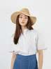 Meg Raffia Fedora Hat - Natural - Thumbnail 1
