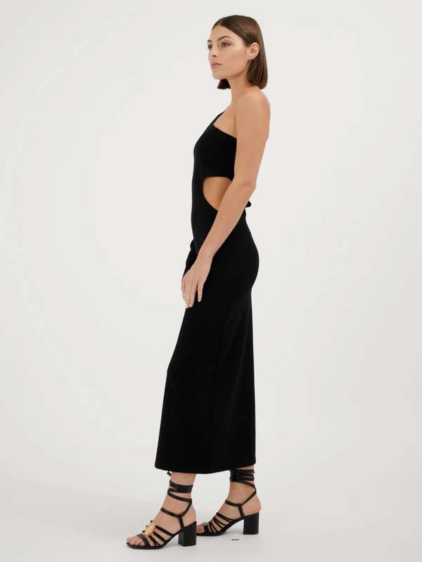 Fte Impriale Propriano Asymmetric Dress - Black | Garmentory