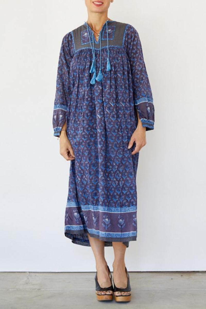 knee length dresses for ladies Aspiga Ladies Sustainable Esha Cheesecloth Organic Cotton Dress Pink main image 0