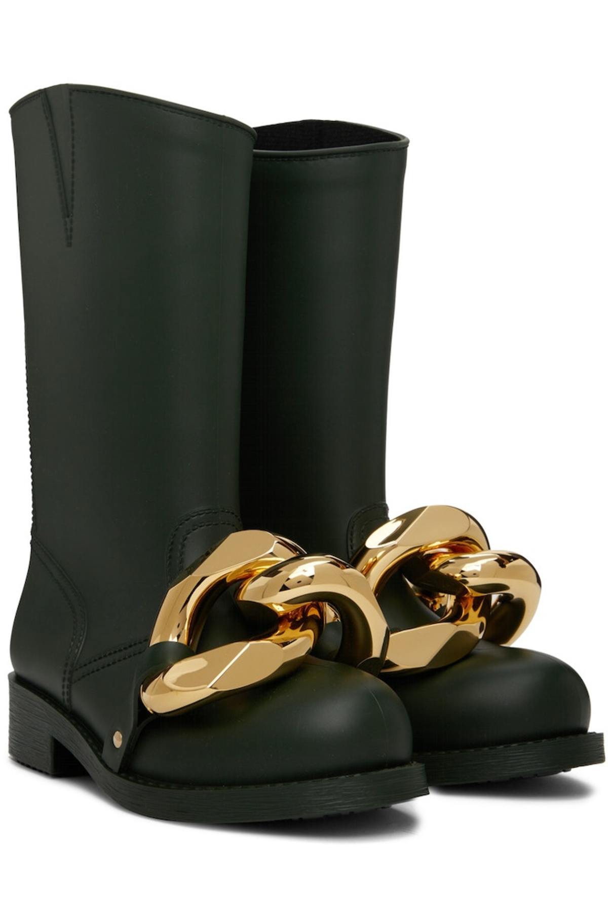 JW ANDERSON High Chain Rubber Boots - Green | Garmentory