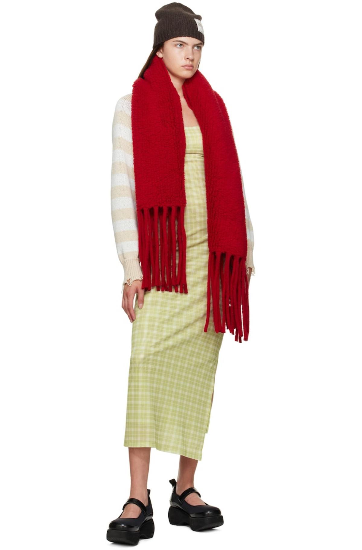 Stella McCartney Red Teddy Scarf | Garmentory