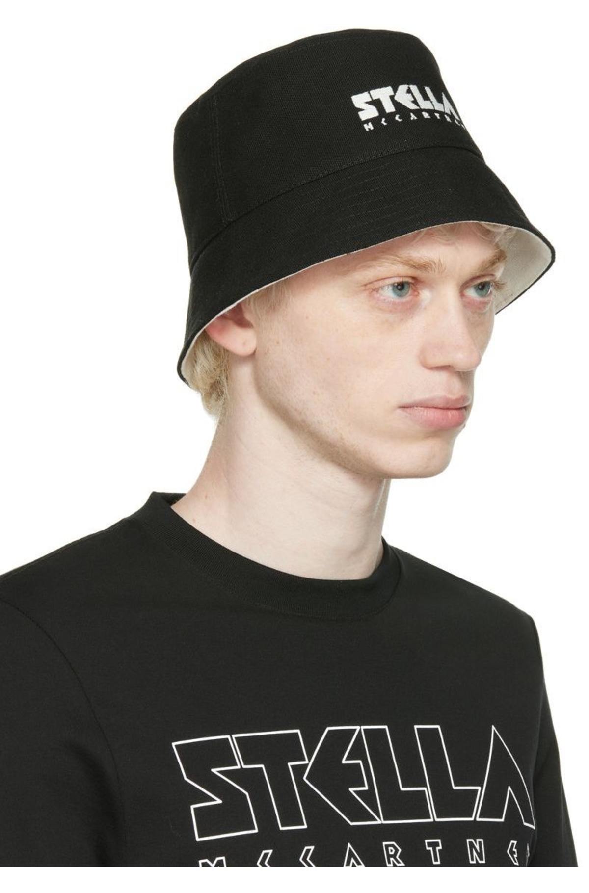 STELLA MCCARTNEY reversible logo cotton bucket hat  - Black/White - Size 58 中古・古着通販】STELLA McCARTNEY (ステラマッカートニー  main image 2
