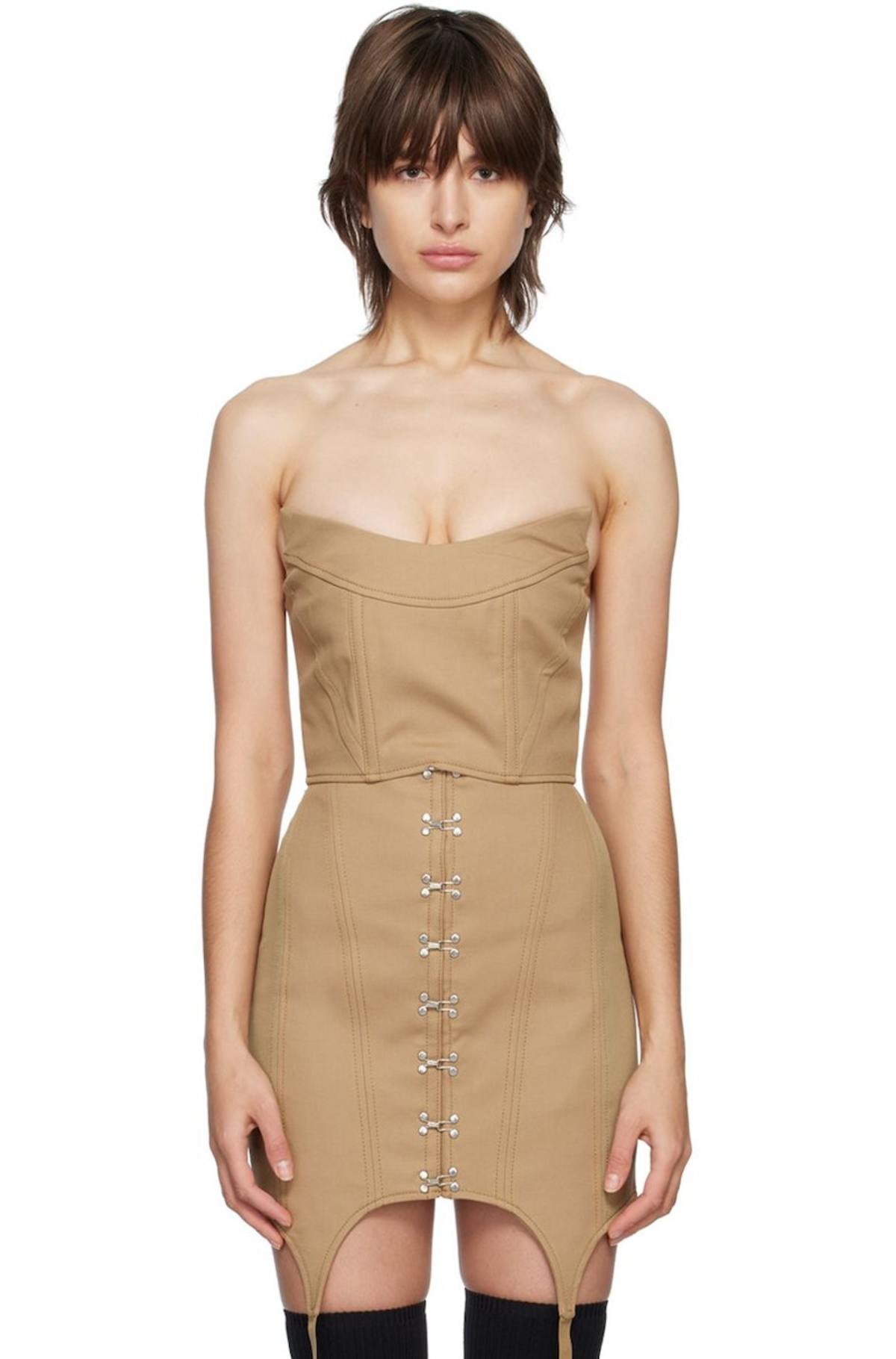 Dion Lee Convex Bustier - Khaki | Garmentory