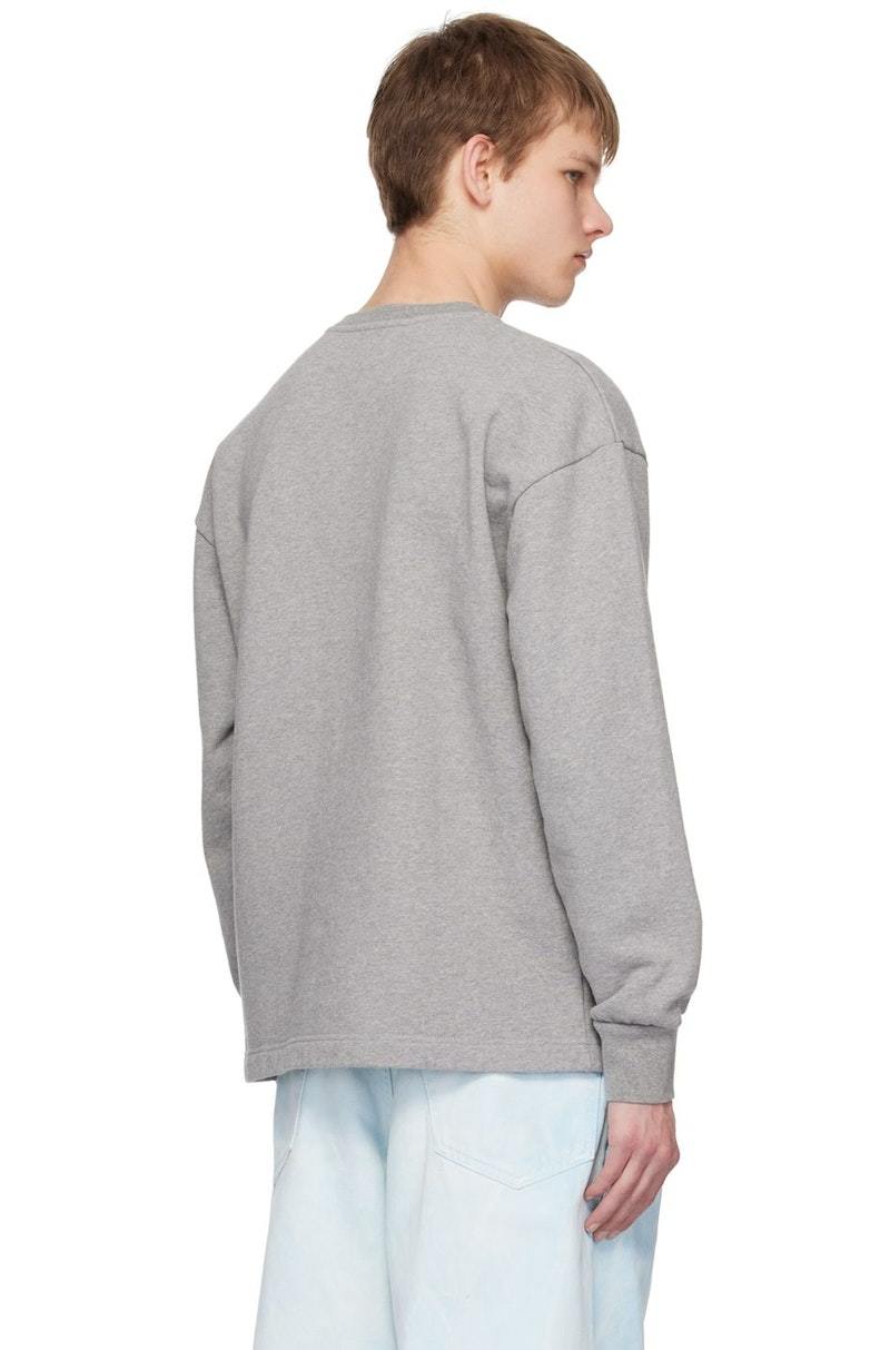 JW Anderson Gray Boy With Apple Sweatshirt - Grey Melange | Garmentory