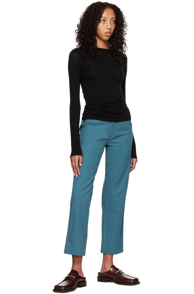 BODE Twill Standard Trousers - Blue | Garmentory