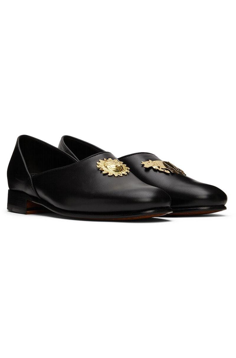 Bode Black Appenzeller House Loafers | Garmentory