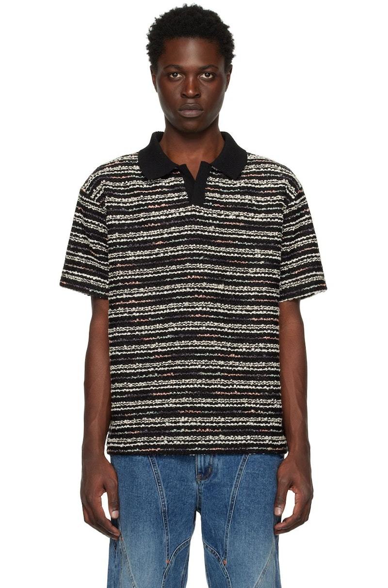 ANDERSSON BELL Striped Polo - Black | Garmentory