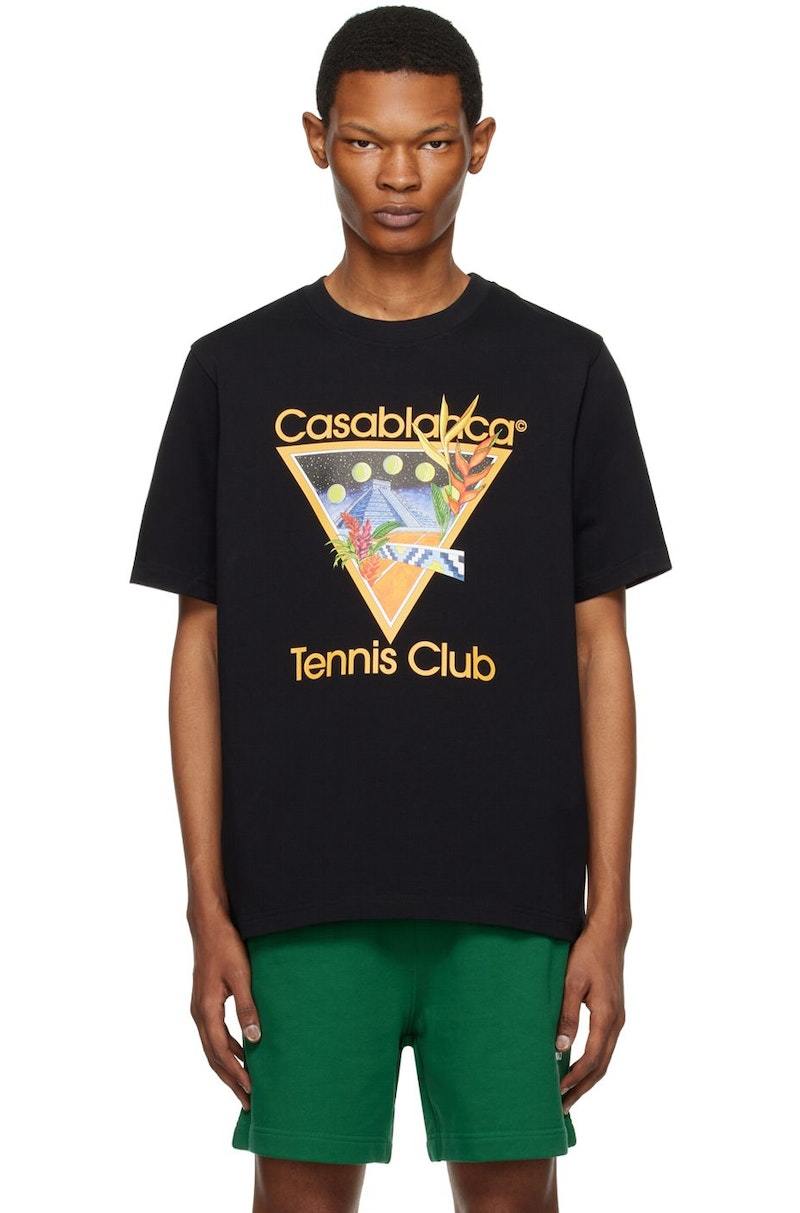 【国内発】CASABLANCA Tennis Club Icon コットン Tシャツ 国内発】CASABLANCA Tennis Club Icon コットン Tシャツ