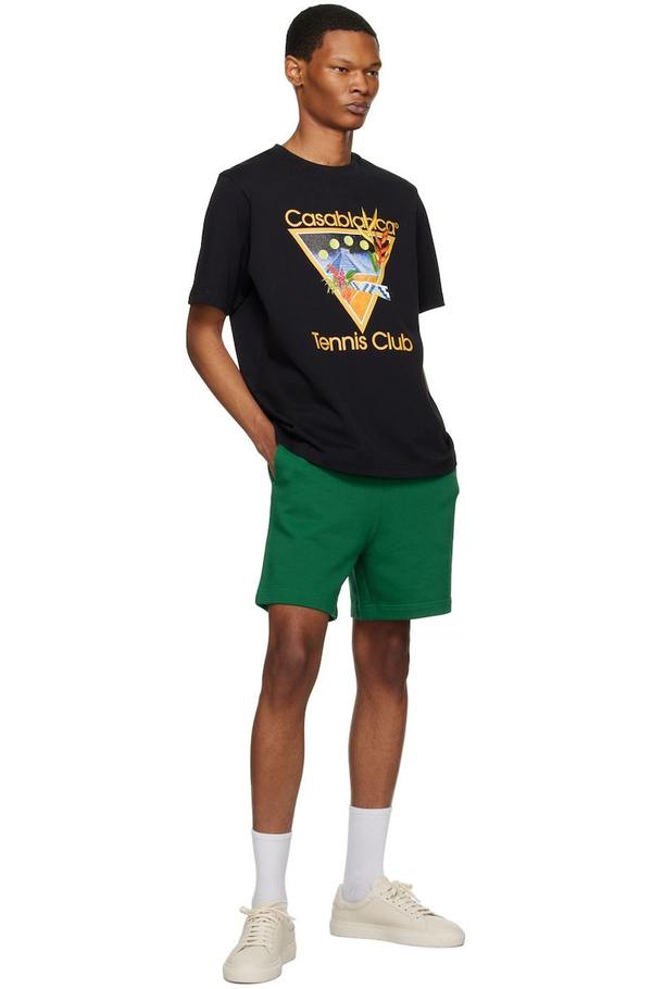 Casablanca Tennis Club Icon T-Shirt - Black | Garmentory