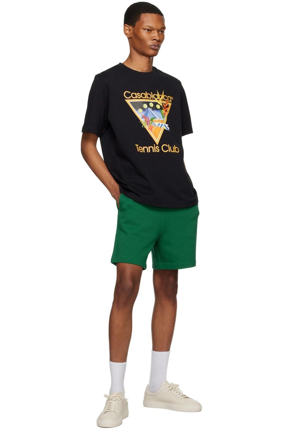 Casablanca Tennis Club Icon T-Shirt - Black | Garmentory