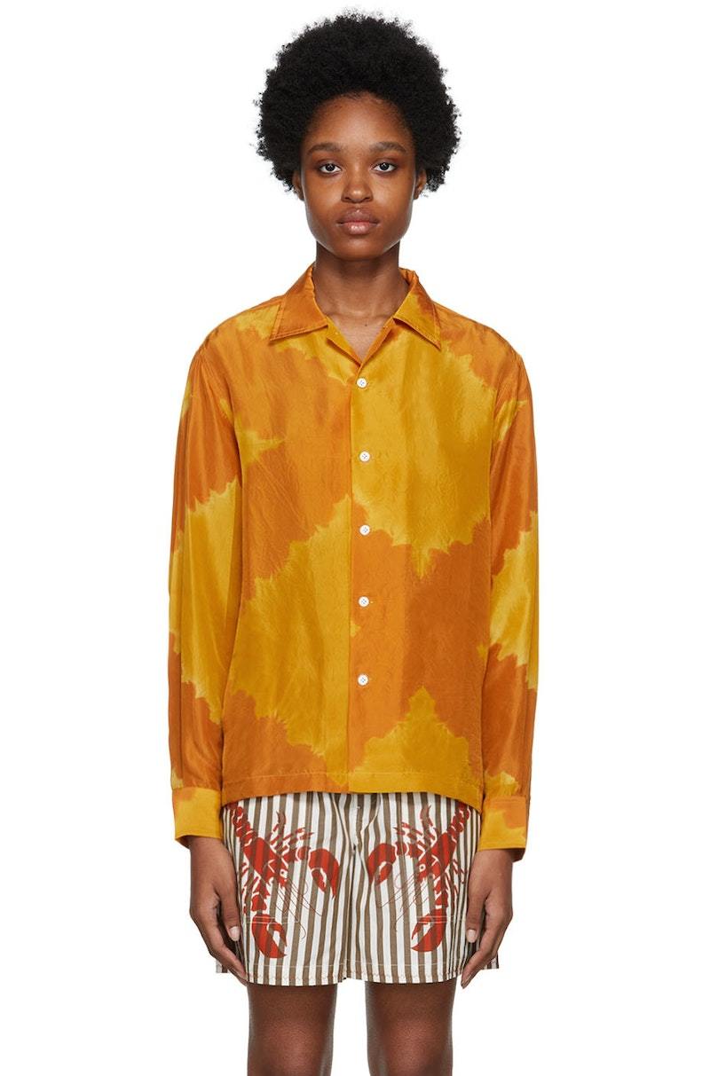 Bode Lehariya Shirt - Orange Multi | Garmentory 