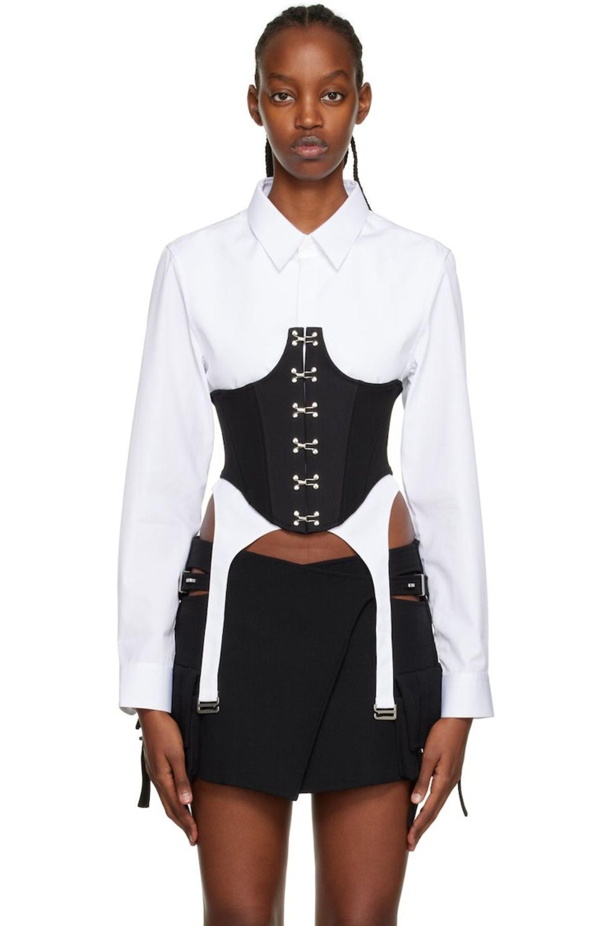 【関税込み】Dion Lee ブラック Corset Tシャツ Dion Lee Corset T-Shirt - Black | Garmentory