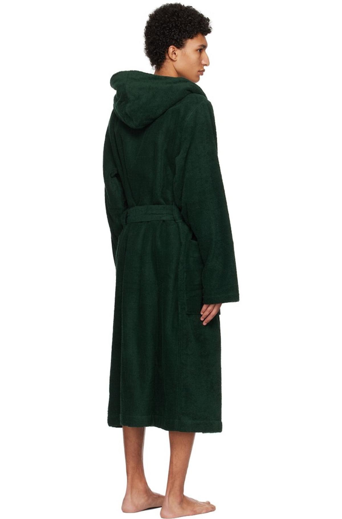 TEKLA Hooded Bathrobe - Green | Garmentory