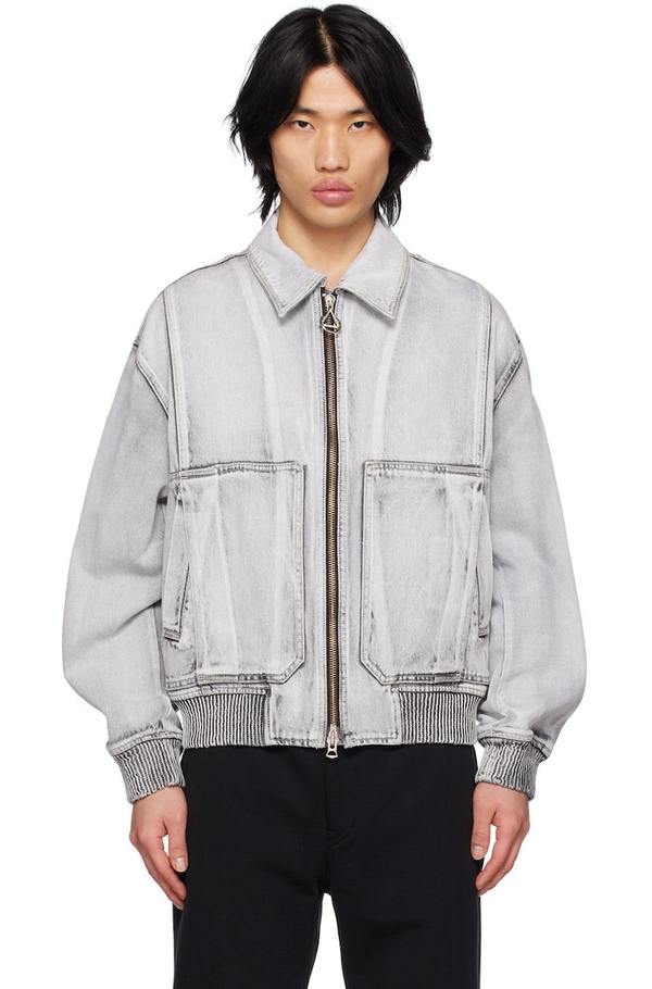 solid homme Gray Faded Denim Jacket Gray Garmentory