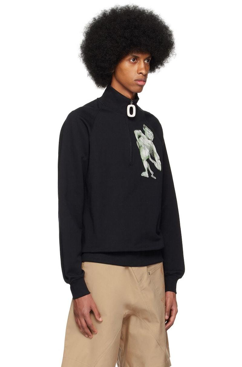 【関税&送料込】JW ANDERSON Sweaters Black JW Anderson Black Half-Zip Sweater | Garmentory