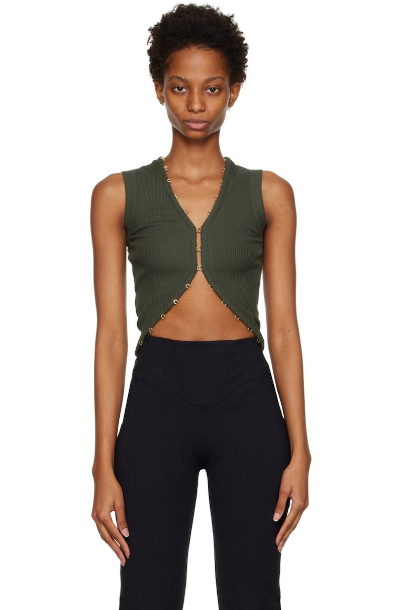 dion lee shadow rib tank dress DION LEE Shadow Rib Midi Tank Dress Size S #35153
