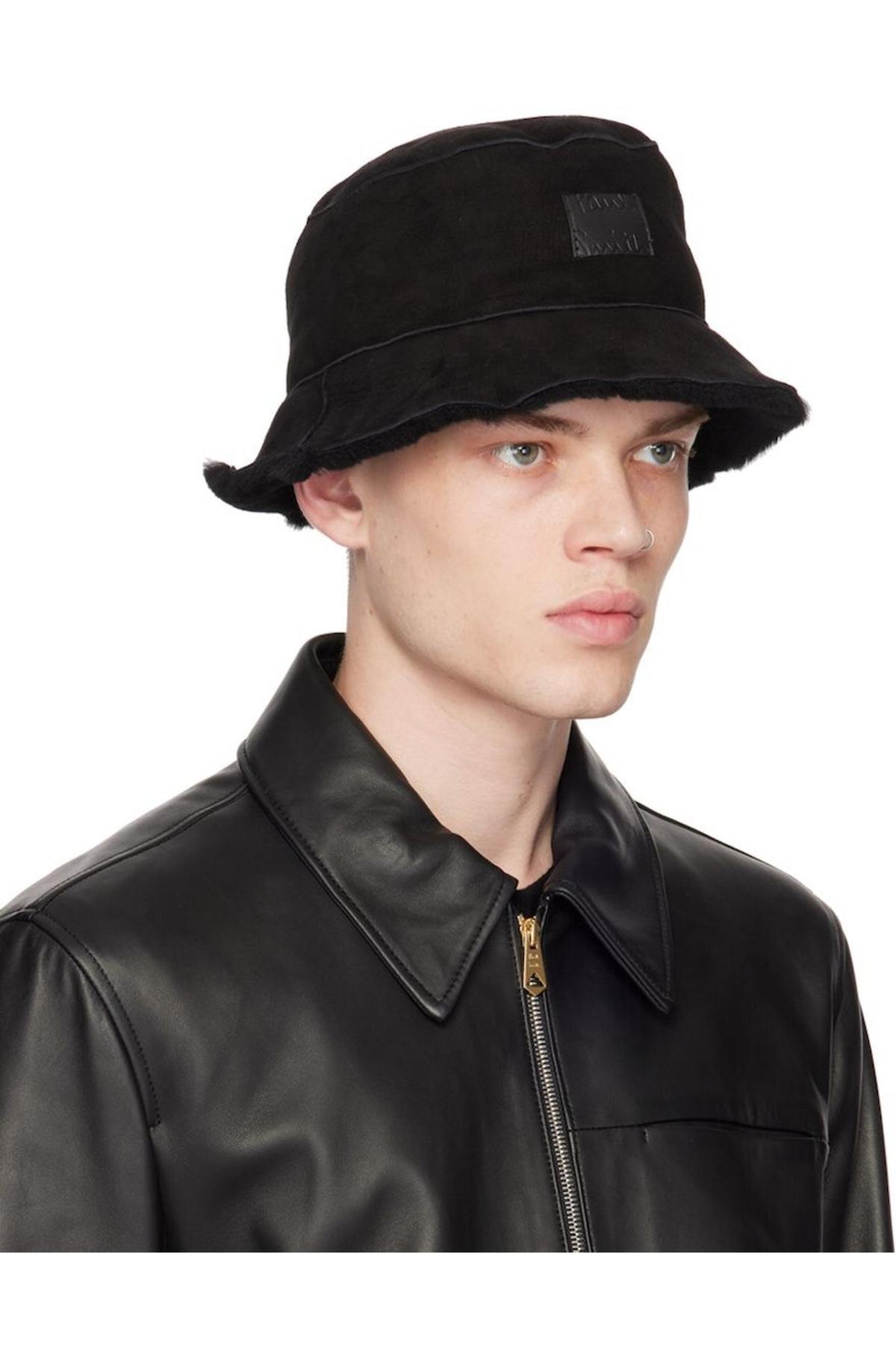 Paul Smith Sky Blue \'Happy\' Faux Shearling Lining‎ Bucket Hat PS By Paul Smith Men main image 3