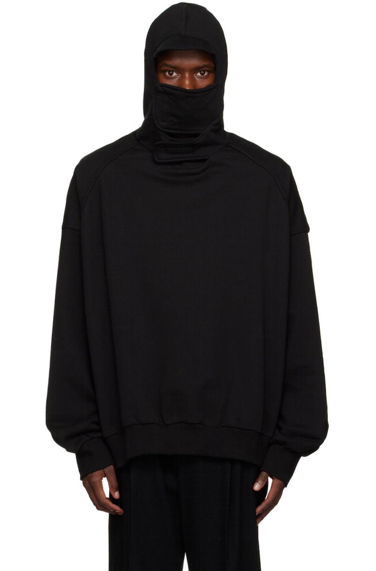 Juun.J Mask Hoodie - Black | Garmentory
