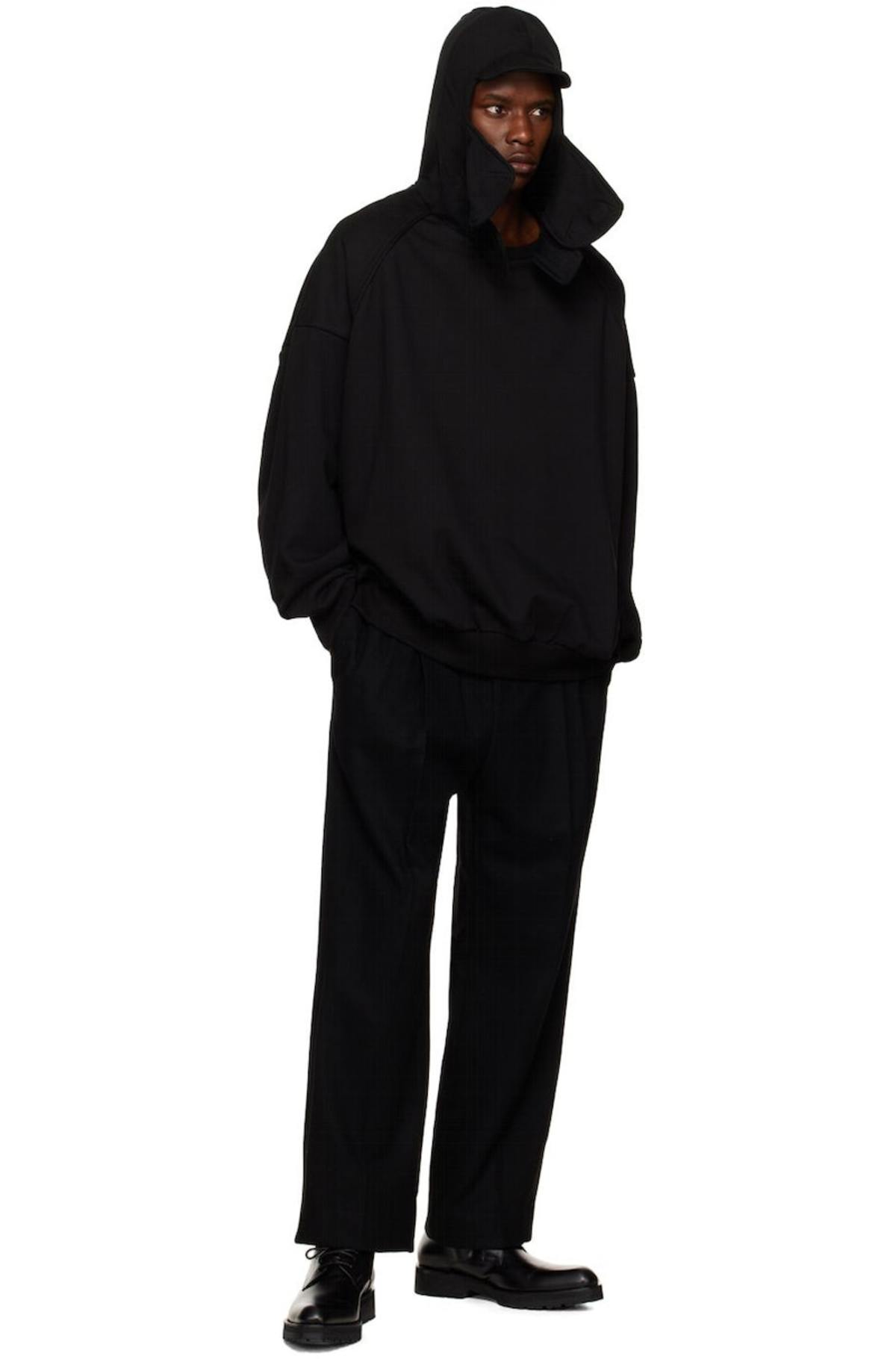 Juun.J Mask Hoodie - Black | Garmentory