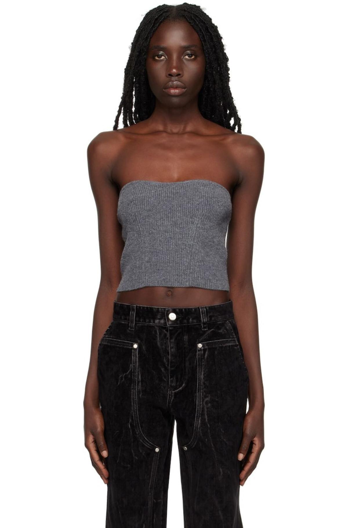 STELLA MCCARTNEY Ribbed Corset - Gray | Garmentory