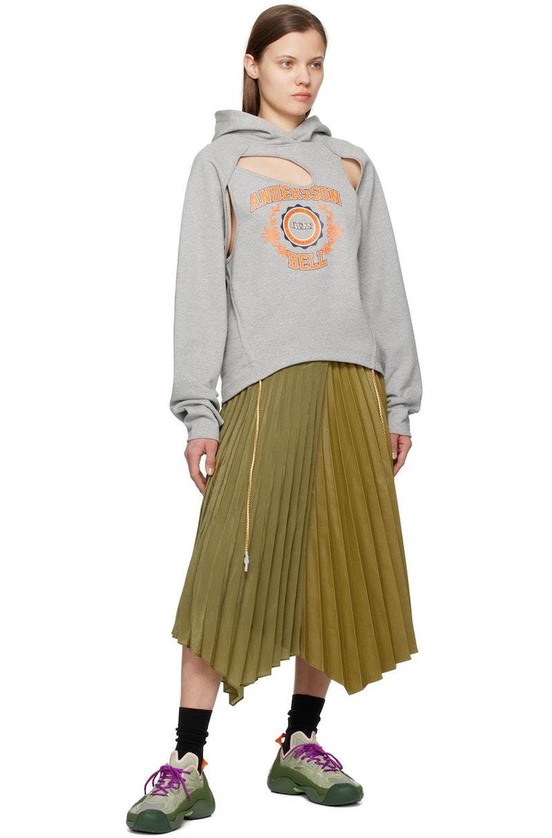 ANDERSSON BELL Cutout Hoodie - Gray | Garmentory