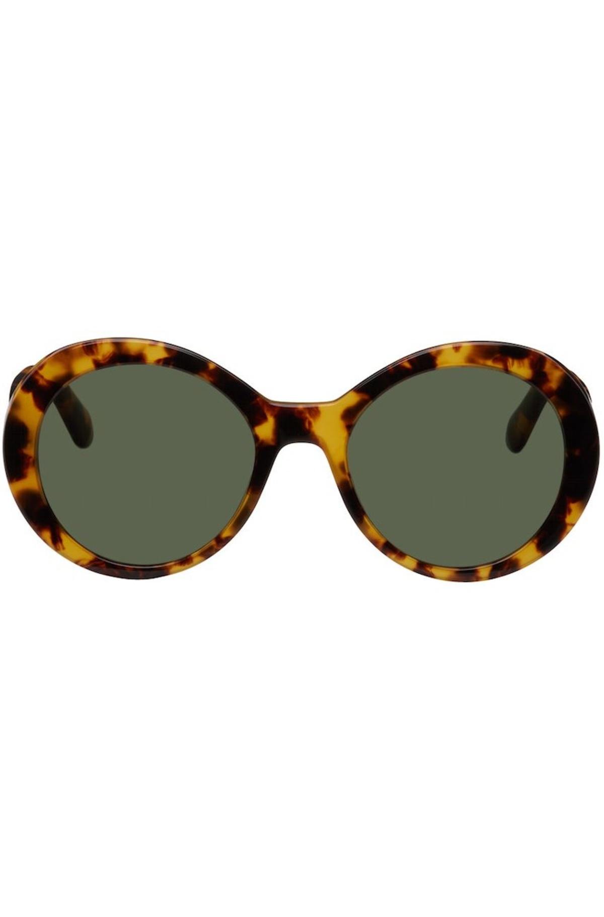 Stella McCartney Falabella Pins 54MM Round Sunglasses in Transparent Coral Stella McCartney Falabella Pins 54MM Round Sunglasses in  main image 2