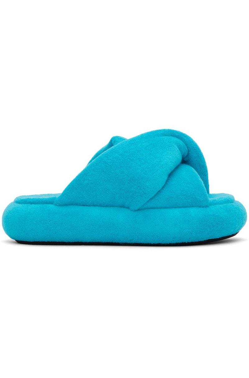 JW ANDERSON Bumper Twist Platform Sandals - Blue | Garmentory