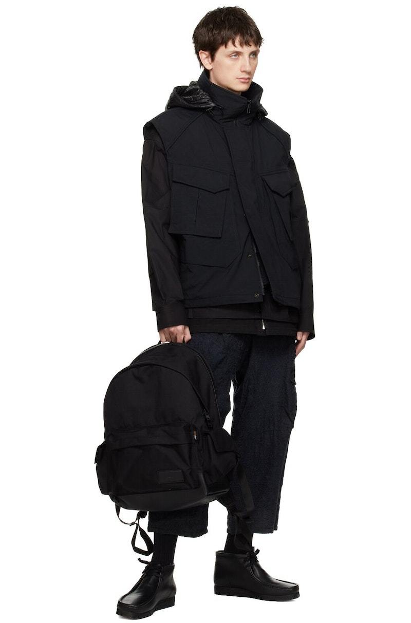 Calfskin Trim Backpack Black on Garmentory