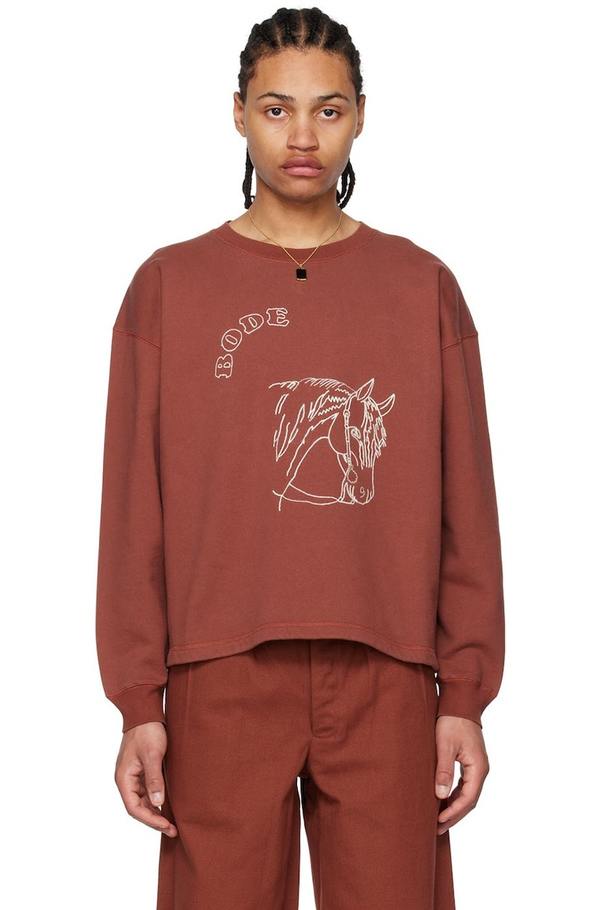 Bode Pony Sweatshirt - Brown | Garmentory