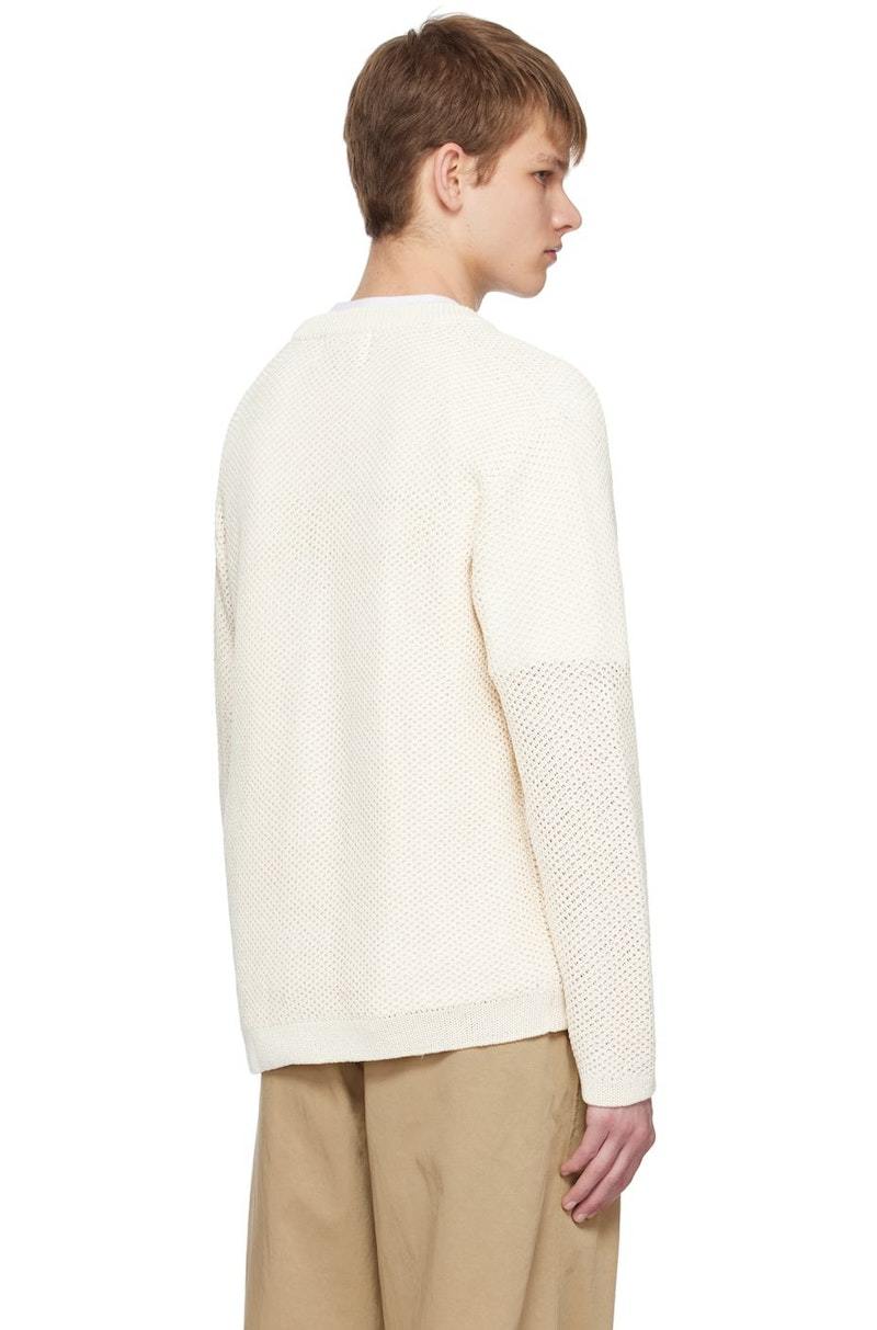 solid homme Off-White Openwork Cardigan - Ivory | Garmentory