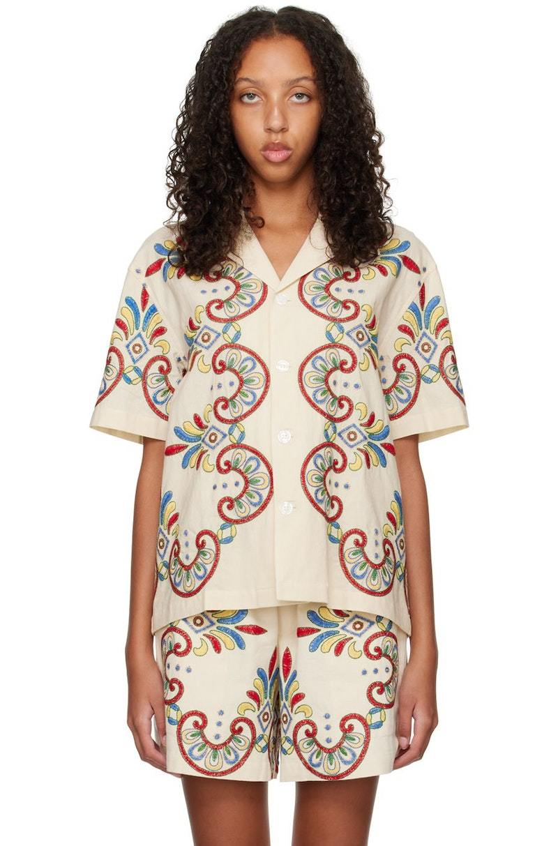 BODE EMBROIDERED CARNIVAL SHIRT L/XL Men's Shirts – BODE BODE