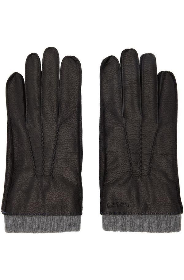 PAUL SMITH Deerskin Gloves Black Garmentory